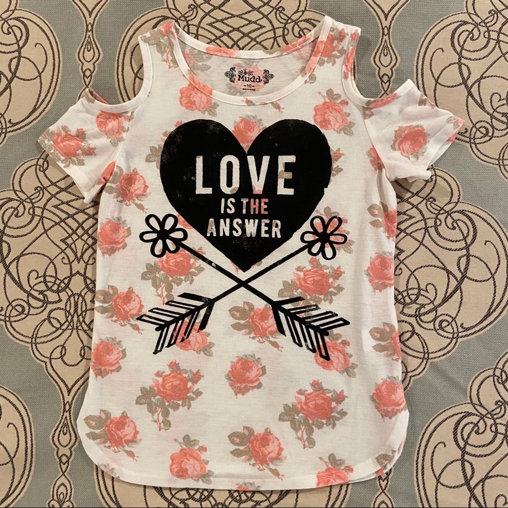 Mudd Girls Cold Shoulder Shirt Size 10